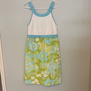 Lilly Pulitzer Blue and Green Floral Dress